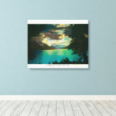 Kenai Lake, Alaska met Storm Gathering Canvas Afdruk (Insitu (Houten vloer))