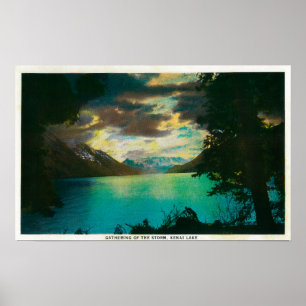 Kenai Lake, Alaska met Storm Gathering Poster