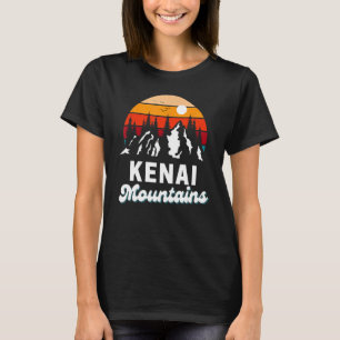 Kenai Mountains Outdoor Wandelen Natuur Retro Souv T-shirt
