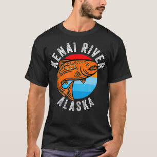 Kenai River Alaska Vist Salmon Angler T-shirt