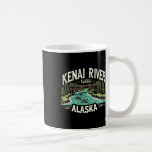 Kenai Rivier Alaska Ak Zalm Vissen Bootvaren Retro Koffiemok