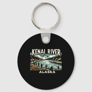 Kenai Rivier Alaska Ak Zalm Vissen Natuurliefhebbe Sleutelhanger
