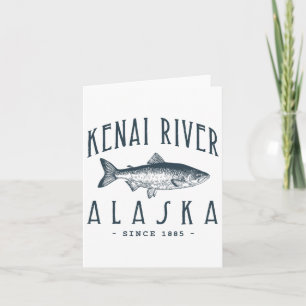 Kenai Rivier Alaska Visser Visserij Grappig Vissen Kaart