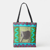 Kenayn Elephant Aqua Canvas tas (Achterkant)