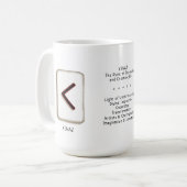Kenaz RuneStone 15 oz. Mok (Voorkant links)