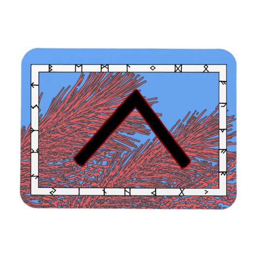 Kenaz Viking Rune Magnet - Kennis! Magneet (Horizontaal)
