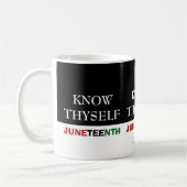 KEND JEZELF Gepersonaliseerde JUNETEENTH Koffiemok (Links)