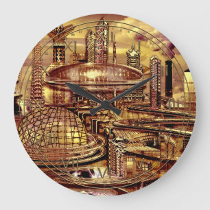 KendalBrook Futuristic City Grote Klok