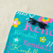 Kendall bloemen noemen strandhanddoeken strandlaken (In situ)