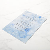Kendall Blue Elegant Wedding Save the Date Folie Uitnodiging (Gedraaid)