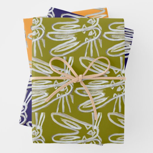 Kendall Boggs Fine Art Rabbit Wrapping paper (In situ)