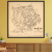 Kendall County, Texas (1879) Canvas Afdruk (Insitu (Woonkamer))