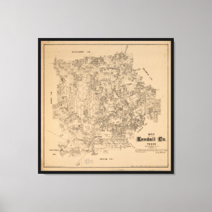 Kendall County, Texas (1879) Canvas Afdruk