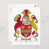 Kendall Family Crest Briefkaart (Voorkant / Achterkant)