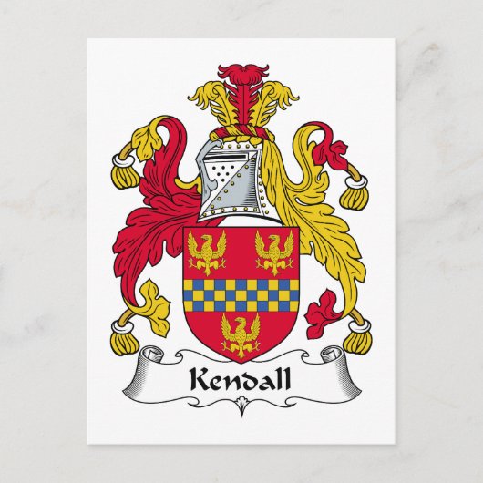 Kendall Family Crest Briefkaart (Voorkant)