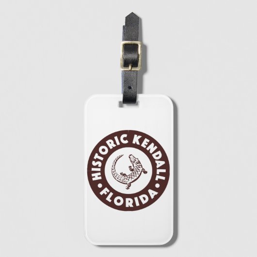Kendall Florida Circle - Bruin Bagagelabel (Voorkant (verticaal))