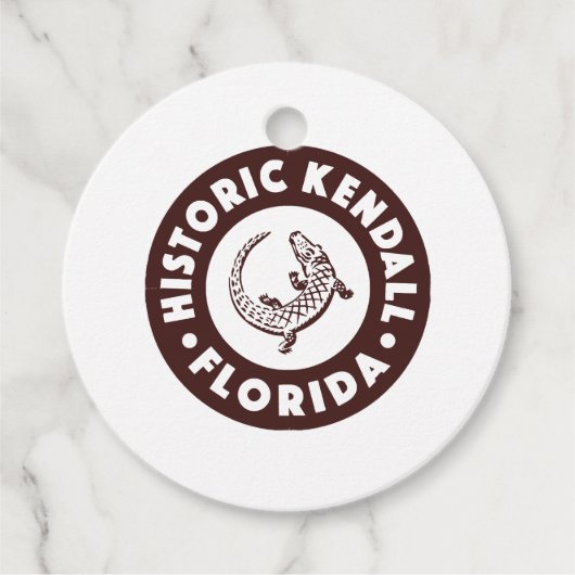 Kendall Florida Circle - Bruin Bedankjes Labels (Voorkant)