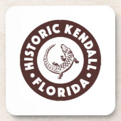 Kendall Florida Circle - Bruin Bier Onderzetter (Voorkant)
