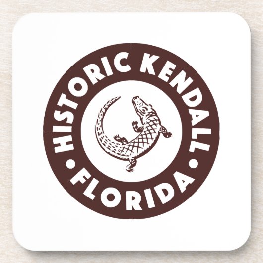 Kendall Florida Circle - Bruin Bier Onderzetter (Voorkant)
