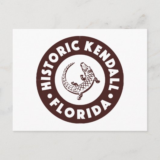 Kendall Florida Circle - Bruin Briefkaart (Voorkant)