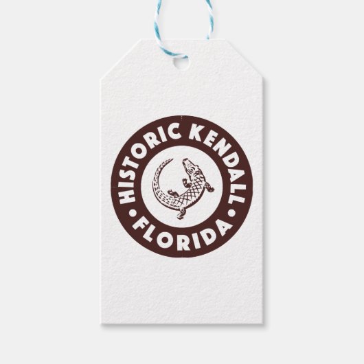 Kendall Florida Circle - Bruin Cadeaulabel (Voorkant)