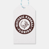 Kendall Florida Circle - Bruin Cadeaulabel (Achterkant)