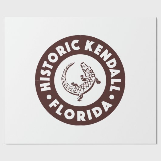 Kendall Florida Circle - Bruin Cadeaupapier (Vlak)