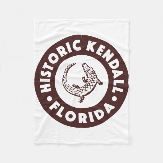 Kendall Florida Circle - Bruin  Fleece Deken (Voorkant)