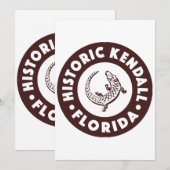 Kendall Florida Circle - Bruin Kaart (Voorkant / Achterkant)