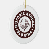 Kendall Florida Circle - Bruin  Keramisch Ornament (Rechts)