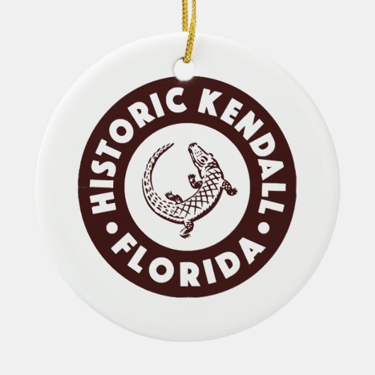 Kendall Florida Circle - Bruin  Keramisch Ornament (Voorkant)