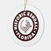 Kendall Florida Circle - Bruin  Keramisch Ornament (Links)