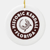 Kendall Florida Circle - Bruin  Keramisch Ornament (Achterkant)