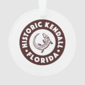 Kendall Florida Circle - Bruin Ornament (achterkant)