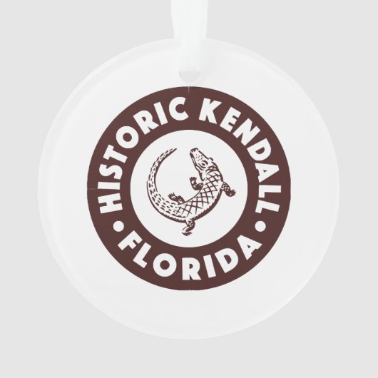 Kendall Florida Circle - Bruin Ornament (achterkant)
