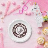 Kendall Florida Circle - Bruin  Papieren Bordje (Feest)