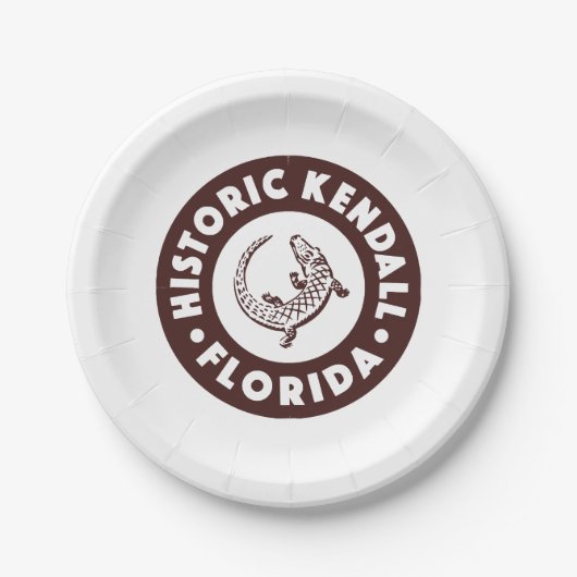 Kendall Florida Circle - Bruin  Papieren Bordje (Voorkant)
