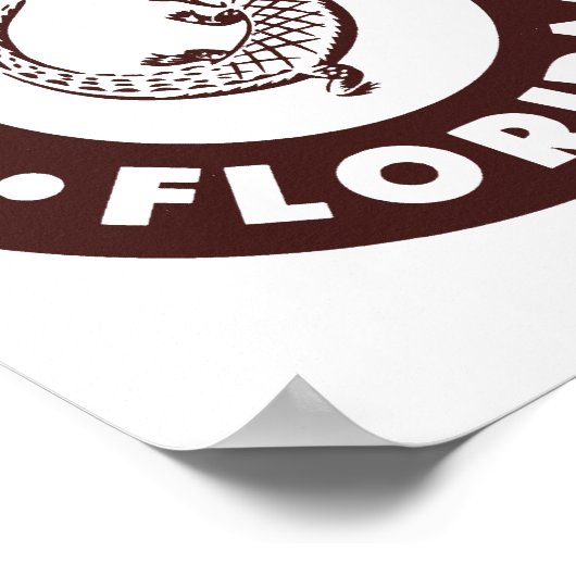 Kendall Florida Circle - Bruin Poster (Hoek)