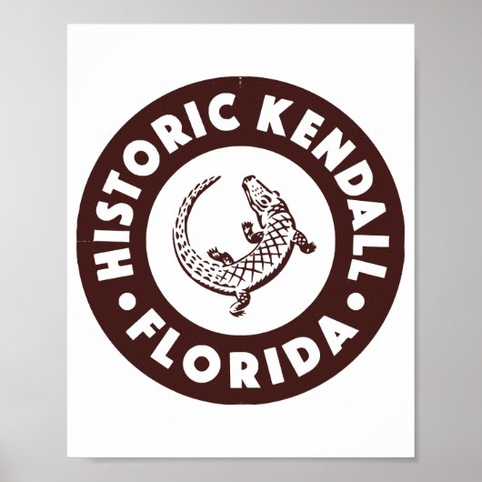 Kendall Florida Circle - Bruin Poster (Voorkant)