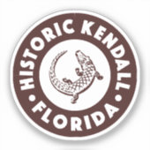 Kendall Florida Circle - Bruin Sticker (Voorkant)
