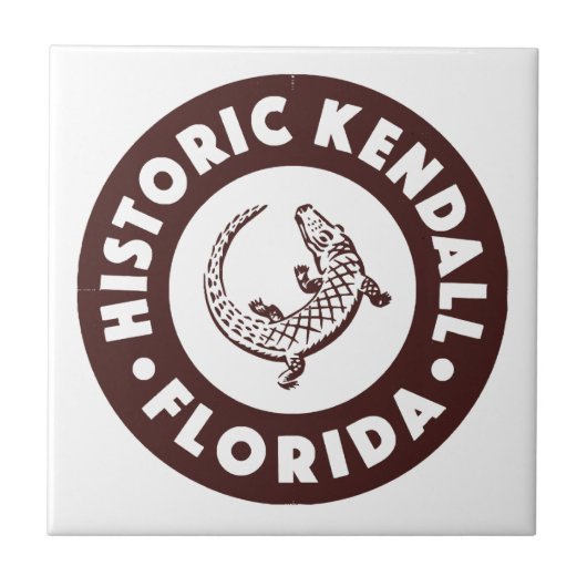 Kendall Florida Circle - Bruin Tegeltje (Voorkant)