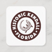 Kendall Florida Circle - Bruin Vierkante Visitekaartje (Achterkant)