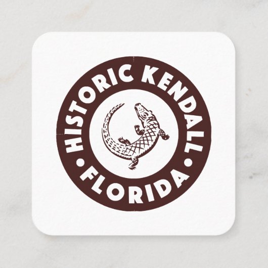 Kendall Florida Circle - Bruin Vierkante Visitekaartje (Achterkant)