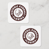 Kendall Florida Circle - Bruin Vierkante Visitekaartje (Voorkant / Achterkant)