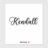 Kendall Name - Handgeschreven kalligrafie Sticker (Vel)