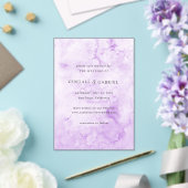 Kendall Paarse Elegante bruiloft Save the Date Acryl Uitnodigingen (Insitu (Huwelijk))