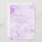 Kendall Paarse Waterverf Elegante bruiloft Kaart (Achterkant)