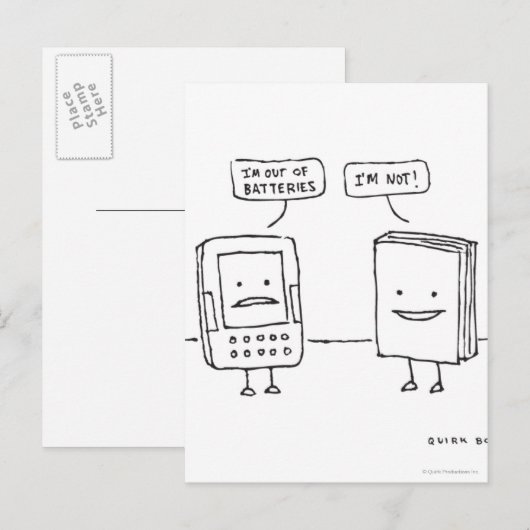 Kendall & Paige - Batterijen Briefkaart (Voorkant / Achterkant)