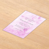 Kendall Pink Elegant Wedding Save the Date Acryl Uitnodigingen (Laagn)