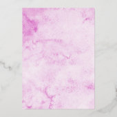 Kendall Pink Elegant Wedding Save the Date Folie Uitnodiging (Achterkant)